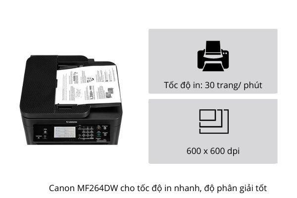Tốc độ máy in đa năng Canon MF264dw