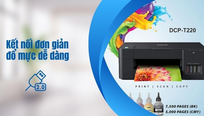 Kết nối máy in văn phòng Brother T220