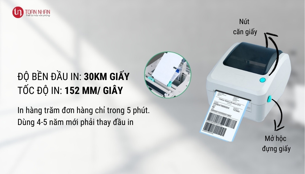 tốc độ máy in đơn hàng Xprinter XP-470B tốc độ máy in đơn hàng Xprinter XP-470B