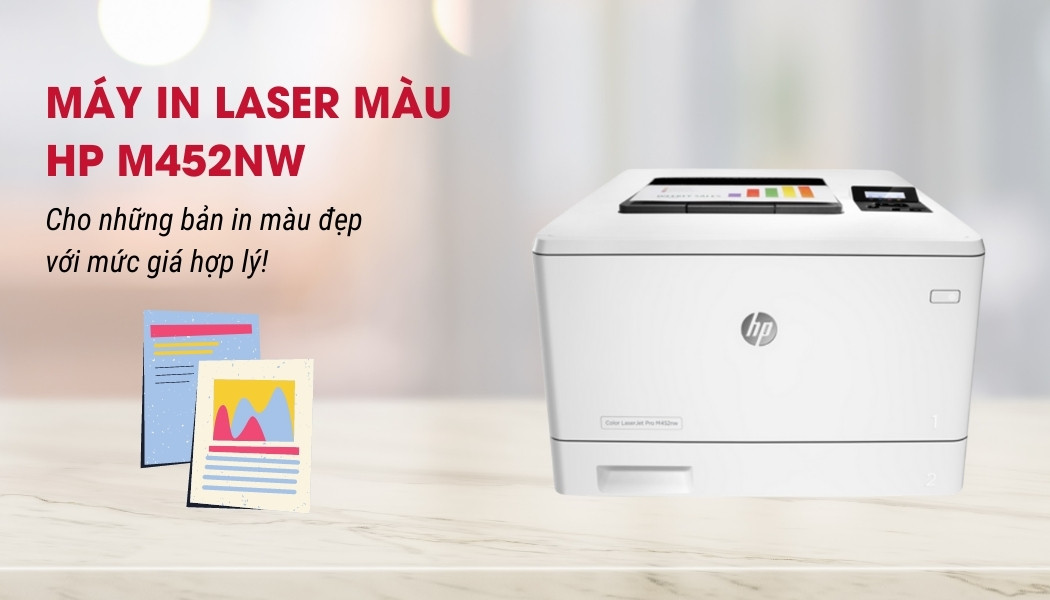 tổng quan máy in laser màu HP M452nw