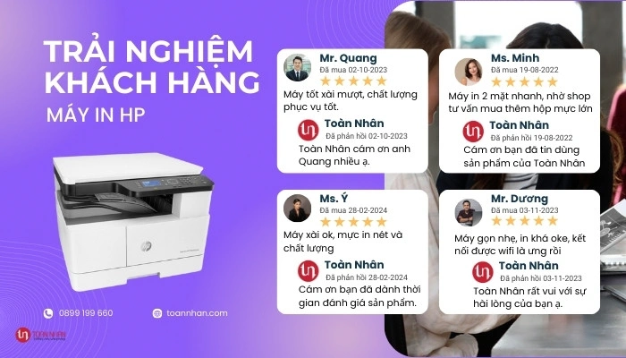 trải nghiệm với máy in HP