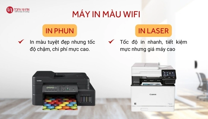 Phân biệt hai loại máy in màu wifi Phân biệt hai loại máy in màu wifi