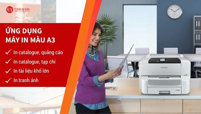 Các ứng dụng của máy in màu A3 Các ứng dụng của máy in màu A3