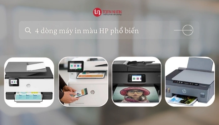 4 dòng máy in màu HP phổ biến 4 dòng máy in màu HP phổ biến